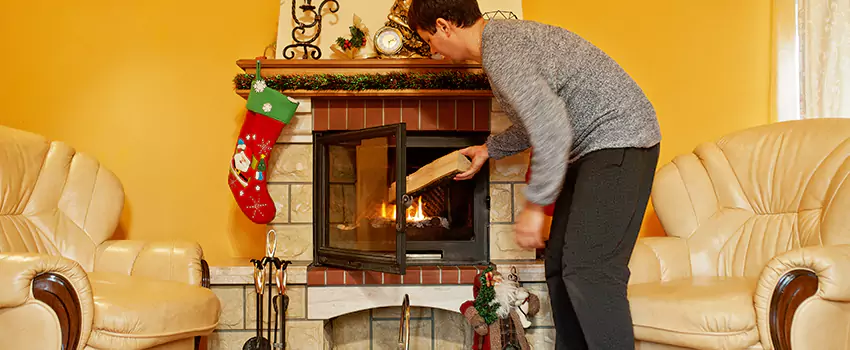 Rusted Metal Fireplace Restoration in Fort Smith, Arkansas